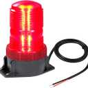 WOWTOU Roof Top Magnetic LED Red Strobe Beacon for Volunteer Firefighter Vehicles Police Cars Fire Trucks Forklift POV, 12V 24V Safety Warning Flasher Emergency Flashing Lights