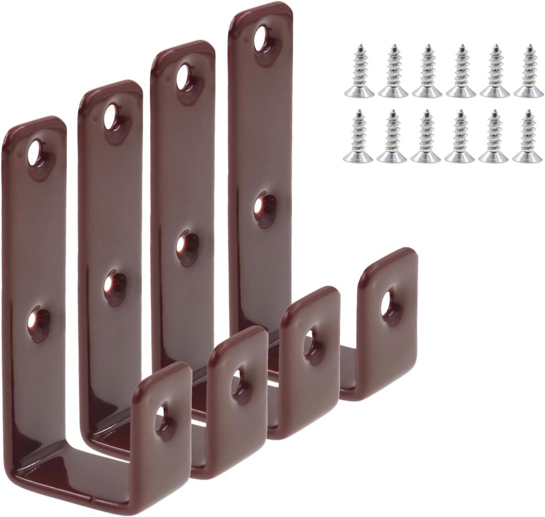 Bunk Bed Ladder Hooks Brackets, Iron Bed Ladder Hook,PVC Coated Angled Ladder Hooks,Heavy Duty Replacement Hardware Utility Hooks,Loft Garage Storage Hooks,J Brackets Hooks with Screws