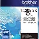 Brother LC20EBK Super High Yield Black Ink Cartridge