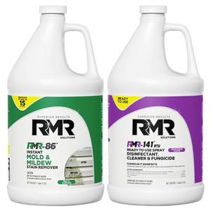 RMR Brands DIY Mold Remover Bundle - Complete Mold Killer & Stain Remover Bundle - Mold and Mildew Prevention Kit, Disinfectant Spray, Includes 2-1 Gallon Bottles