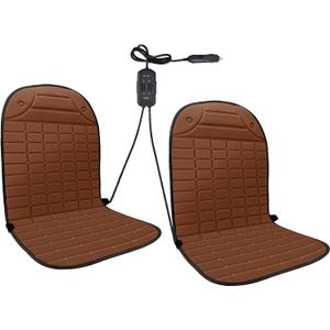 2 PCS Seat Cushion Comfortable Winter Seat Cover, Gifts for Family (Brown)
