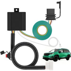 Nilight 4 Pin Trailer Wiring Harness Kit 56291 Vehicle Standard 4 Way Connector Custom for 2016 2017 2018 2019 2020 2021 2022 Honda Pilot 19-2025 Honda Passport Simple Fit Tow Hitch Accessories