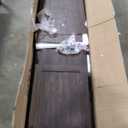 IDEALHOUSE Farmhouse TV Stand and Entertainment Center for Tv up to 65 inches with Sliding Barn Doors and Adjustable Shelf, Tv Media Console Table with Storage Cabinet for Living Room, Brown (No Manual)