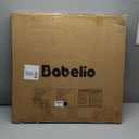 Babelio 29.7-46.5" No Bottom Bar Baby/Dog Gate for Stairs, House and Doorways, Auto Close Safety Pet Gates with Large Walk Thru Door, Hardware Mount, Black