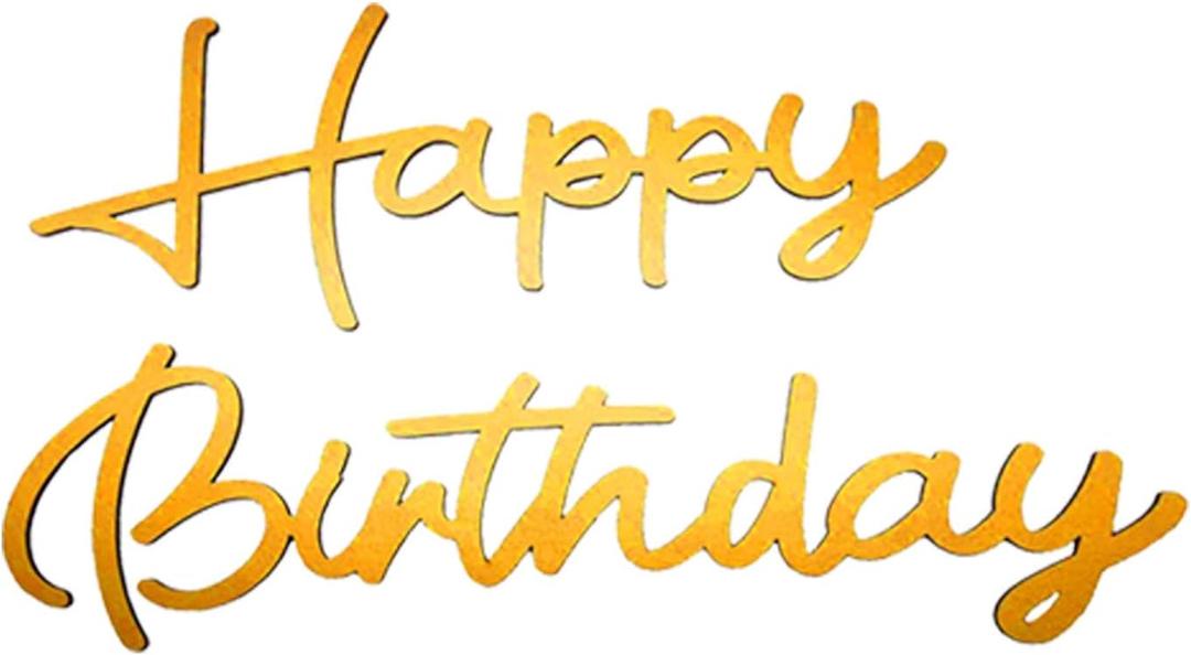 Happy Birthday Letters - Gold