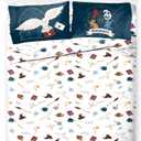 Jay Franco Kids Sheet Set with Fitted, Flat Sheets & Pillow Cover - Ultra-Soft Bedding with Pillowcase for Room Decor, Multi - Harry Potter, 4 Piece Queen