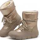 OKOMO Women's Winter Snow Boots – Waterproof, Insulated Ankle Booties with Warm Fur Lining for Outdoor Comfort 39