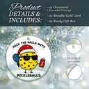4 x Funny Pickleball Ornament 2025  Deck The Halls with Pickleballs Holiday Tree Decoration  Unique Pickleball Gift for Players, Coaches, Friends, and Pickleball Lovers
