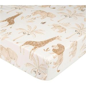 Crane Baby Safari Nursery Decor Crib Sheet, 100% Cotton Fitted Sheet for Standard Mattress 28in X 52in, Breathable Toddler Bed Sheet for Boys and Girls Crane Baby Safari Nursery Decor Crib Sheet, 100% Cotton Fitted Sheet for Standard Mattress 28in X 52in, Breathable Toddler Bed Sheet for Boys and Girls