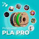 Polymaker PLA Pro 3D Printing Filament Black 1.75mm 1KG, High-Impact Tough PLA, Fast Printing up to 300mm/s, High Speed New Formula, Easy to Print on Most FDM Printers, No Enclosure Required