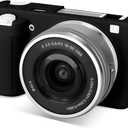 Rieibi ZVE10 Case, Soft Silicone Protective Case for Sony ZV-E10 ZVE10 Camera, Lightweight Rubber Cover for Sony Alpha ZVE10 - Black (Not for ZV-E10 Mark II)