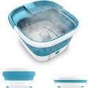 Homedics Smart Space Bubble Mate Collapsible Foot Spa, Heat-Maintaining, Bubble Massage with Pumice Stone and Splash Guard