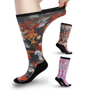 Diabetic Socks for Women & Men Extra Wide, Over The Calf Non Binding Lymphedema Neuropathy Swollen Feet for Women Men