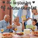 3 x The Beginning of A New Chapter Banner, No DIY Farewell Party Decorations Glitter Happy Congrats Retirement Congratulations Party Banner Going Away Sign Garland for Graduation Housewarming