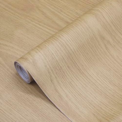 seonta Wood Peel and Stick Wallpaper Thick Decorative Self Adhesive Contact Paper 16"x78.7" Wood Grain Wall Paper Vinyl Film for Walls Cabinets Furniture Countertop Brown
