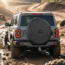 Amooca Spare Tire Wheel Cover with Backup Camera Hole Compatible with Ford Bronco2021-2025 Spare tire Exterior Accessories Black 33" for Tire 285/70R17 (Badlands)