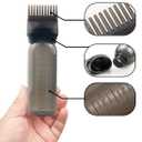 4 PCS Root Comb Applicator Bottle, Oiling & Dye Shampoos Hair Salons - 6oz (2blk+2wh)