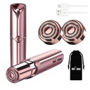 Facial Hair Removal for Women, Electric Painless Rechargeable Facial Hair Remover for Face, Lip, Chin with 2 x Replacement Heads