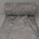 Bedsure Queen Comforter Set - Grey Bed Set, 3 Pieces Cute Floral Bedding, 1 Soft Reversible Botanical Flowers Comforter and 2 Pillow Shams