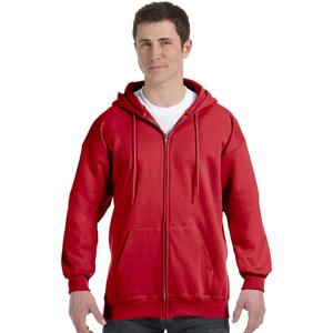 Hanes Men's Ultimate Full-Zip Hoodie, Men's Hooded Fleece Sweatshirt with Zipper (XX-Large, Deep Red)