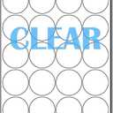 Crystal Clear Labels for Laser Printers - 2" Round - 10 Sheets / 200 Cirular Labels
