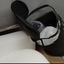 idee-home Outdoor Chair Cushions Set of 4, Thick 17" x 17" x 3" Patio Chair Cushions for Outdoor Furniture Waterproof with Ties, Seat Cushion, Patio Chair Pads Dining Chair Black