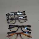 4 Pack Progressive Multifocus Reading Glasses for Men Women TR90 Sports Style Anti-Blue Light Computer Readers (Black & Grey & Leopard & Grey Leopard)