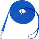 Waterproof Dog Training Leash 50FT 30FT 15FT 10FT 5FT Heavy Duty Recall Long Lead for Large Medium Small Dogs (50FT, Blue)
