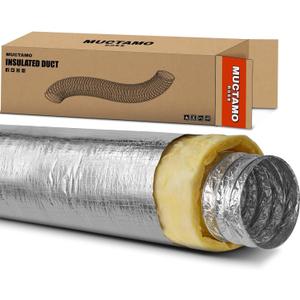 8 Inch 25 Feet R4.2 Insulated Flexible Duct | High-Efficiency Thermal Insulation | Suitable for Heating & Cooling