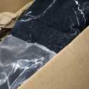 ASPMIZ Marble Area Rug 8x10 Washable Rugs for Living Room, Soft Faux Wool Black and Gold Bedroom Rugs Non Slip Modern Floor Carpet Low Profile Large Throw Rug for Dining Room Home Office Decor