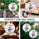 Penguin Christmas Ornament 2025 - Cute Penguin Gifts for Women Men, Animal Ornament for Friends Boys Girls, Ceramic Christmas Ornaments for Tree Decor - Holiday Keepsake & Xmas Gift Exchange Idea