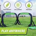 Sport Squad Portable Soccer Goal Net Set - Pop Up Training Soccer Goals for Backyard - Indoor or Outdoor Versions - Easy Assembly - Great for Kids and Adults