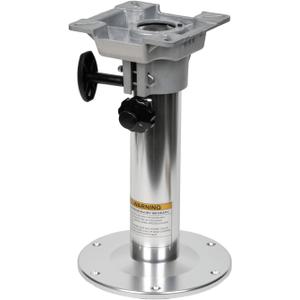 Boat Accessories New Aluminum Adjustable Boat Seat Pedestal Smooth 360 Rotation,Height Adjustable from 13" to 19", High Durability, Suitable for Most Vessel Seat(Silver Pesestal)