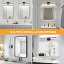 Sailstar Upgraded Bathroom Light Fixtures 23 inch Rotatable, Dimmable 15W 5CCT 1500LM IP44 Modern Bathroom Vanity Light Over Mirror, Built-in Dimmer, Black Vanity Lights for Cabinets Mirror