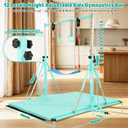 Foldable Gymnastics Bar,5FT Horizontal bar,Adjustable Kids Training bar for Kids Ages 3-15,Kids Gymnastics bar,Triangle Stable Structure-Gym Equipment for Home