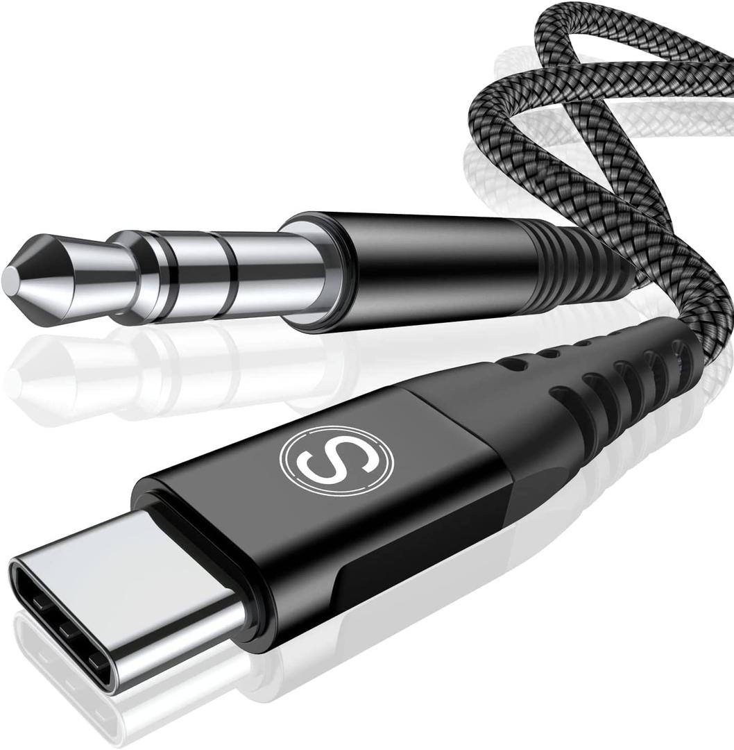 USB Type C to 3.5mm Audio Aux Cable 4ft for iPhone 16 USB C to 3.5mm Car Stereo Speaker Aux Cord for iPhone 16 15 Pro Max Plus MacBook iPad Pro,Samsung Galaxy S25 S24 S23 S22 S21 S20 Note Pixel Moto