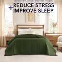 YnM Exclusive 40 lbs Weighted Blanket, Extra Heavy Cotton Bed Blanket for Two Persons, Ideal for Queen or King Bed (88x104 Inches, 40 Pounds, Army Green)