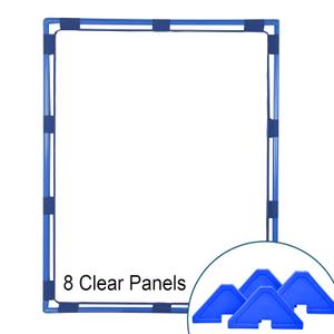 Children's Factory Big Screen PlayPanel - Set of 8, Kids Room Divider, Classroom Privacy Screen, Cantilever Feet Included, Clear