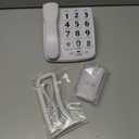 Big Button Phone for Elderly, JeKaVis J-P02 Amplified Phones for Hearing Impaired Aid Home Corded Phone Landline for Seniors Phone for Hard of Hearing House Phone, White