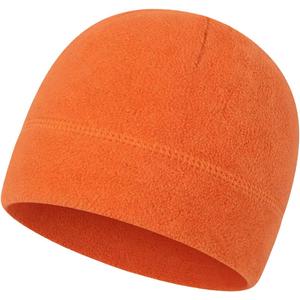 Warm Fleece Beanie Soft Skull Cap Lightweight Watch Caps Winter Hat for Men and Women (Orange)