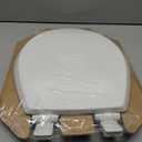 Mayfair Cassel Slow Close Toilet Seat, Easy Clean, Non Slip Premium Wood Seat, Easy Install, Made in USA, Round, White
