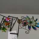 DREAMYSOUL Wind Spinner Outdoor, Wind Sculpture & Weathervane with Decorative Trellis for Climbing Plants, Kinetic Wind Spinners for Yard and Garden