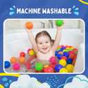 Playz Soft Plastic Mini Ball Pit Balls 200 Count - w/ 8 Vibrant Colors - Crush Proof, No Sharp Edges, Non Toxic, Phthalate & BPA Free for Baby Toddler Ball Pit, Play Tents & Tunnels Indoor & Outdoor