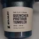 STANLEY Quencher ProTour Flip Straw Tumbler with Leakproof Lid | Built-In Straw & Handle | Cupholder Compatible for Travel | Insulated Stainless Steel Cup | BPA-Free (14 Ounces, Azure Fade)