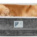 Dog Beds Large Sized Dog,Orthopedic Bed with Removable Cover&Non-Slip Bottom Couch Bed with Four-Sided Bolster Grey L