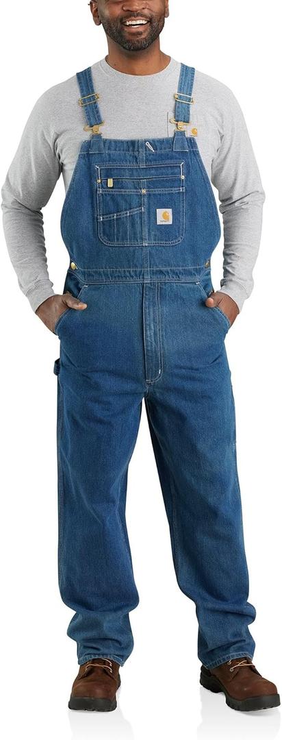 Carhartt Men's Loose Fit Denim Bib Overall (52W x 32L)