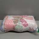 Full Fluffy Comforter Set, Cute Botanical Flowers Print Fleece Bedding Set for Girls Women, Super Soft Fuzzy Bed Set with Pillowcase for Nursery & Kids Teen's Bedroom