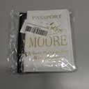 Passport Wallets Travel Holder Set, Honeymoon Travel Luggage Tags Passport Cover for Wedding Bridal Shower Gift, cute map pattern for Wedding Bridal Shower Gift (Golden-2)