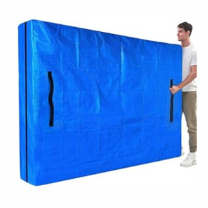 Mattress Bags for Moving, BETU Mattress Protector Waterproof Mattress Cover Queen Size Storage Bags with 8 Heavy-Duty Handles and Zipper for Bed Extra Thick Large Reusable (82"x62"x15" Blue)