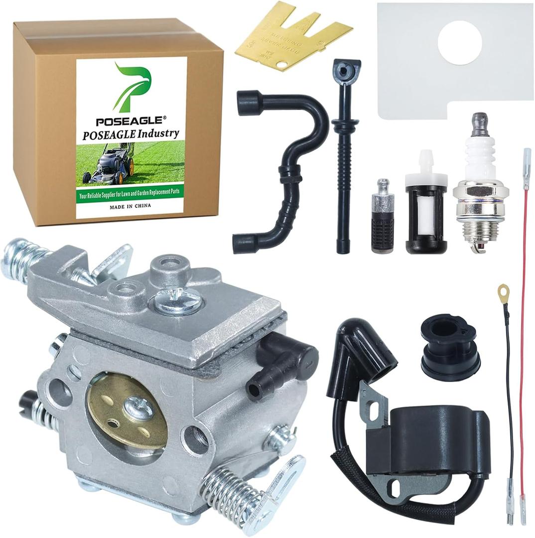 MS180 Carburetor Kit for Stihl 017 018 MS170 MS 180 MS170C MS180C Chainsaw Replaces Compatible with Stihl 1130 120 0603 11301200603 1130-120-0603 ZAMA C1Q-S57 C1Q-S57A C1Q-S57B
